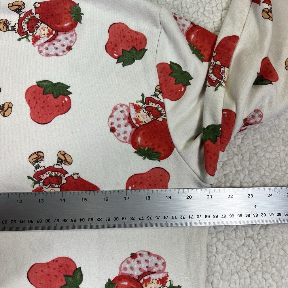 Strawberry Shortcake Sweatshirt XS White All Over Print Retro 80s Cartoon Kawaii - Picture 7 of 8